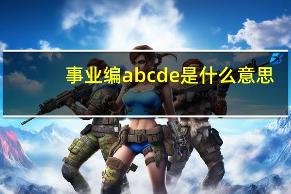 事业编abcde是什么意思