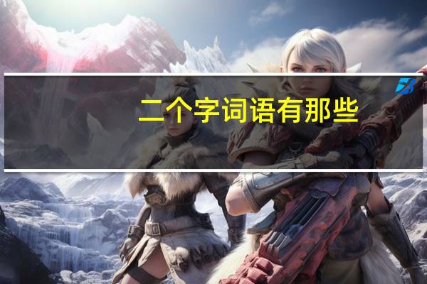 二个字词语有那些，还有解释有那些