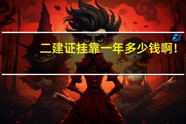 二建证挂靠一年多少钱啊！