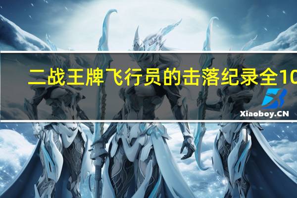 二战王牌飞行员的击落纪录全10名