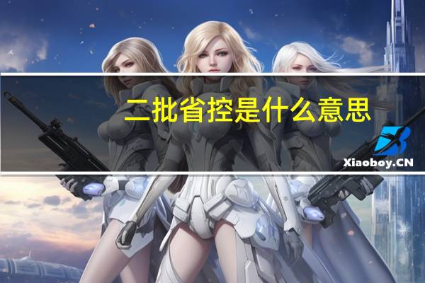 二批省控是什么意思?