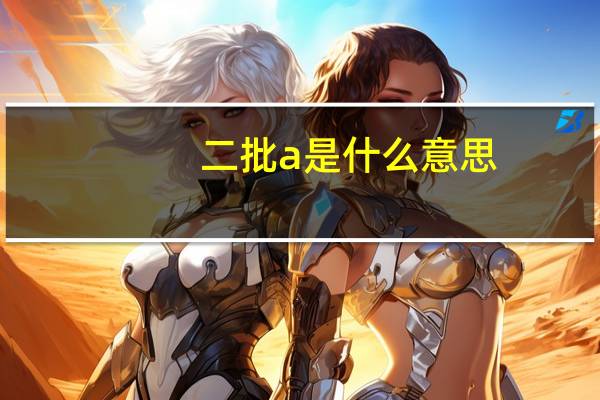 二批a是什么意思