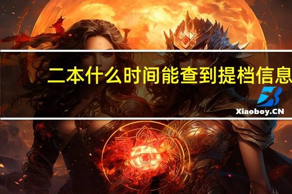 二本什么时间能查到提档信息