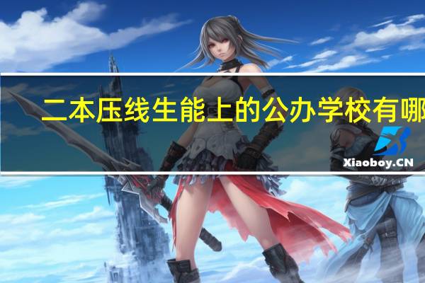 二本压线生能上的公办学校有哪些