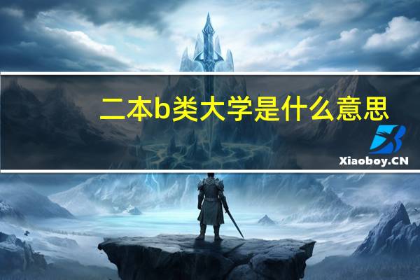 二本b类大学是什么意思