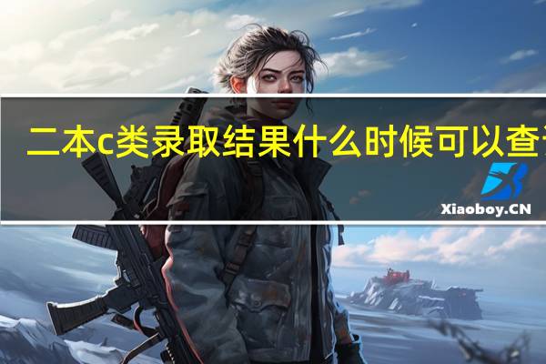 二本c类录取结果什么时候可以查询到