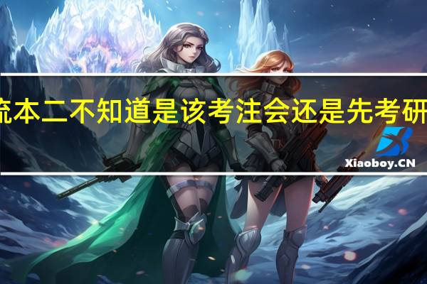 二流本二 不知道是该考注会还是先考研再考注会