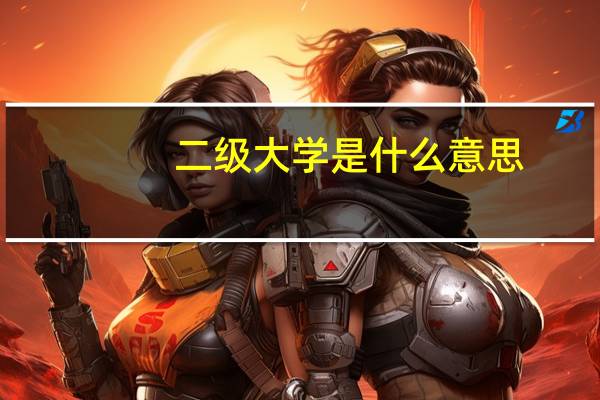 二级大学是什么意思