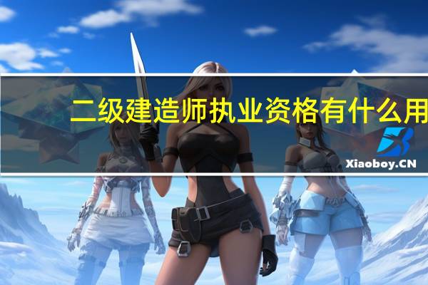 二级建造师执业资格有什么用