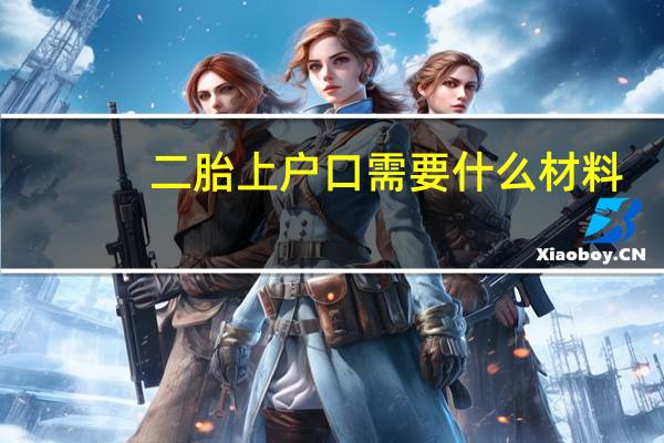 二胎上户口需要什么材料