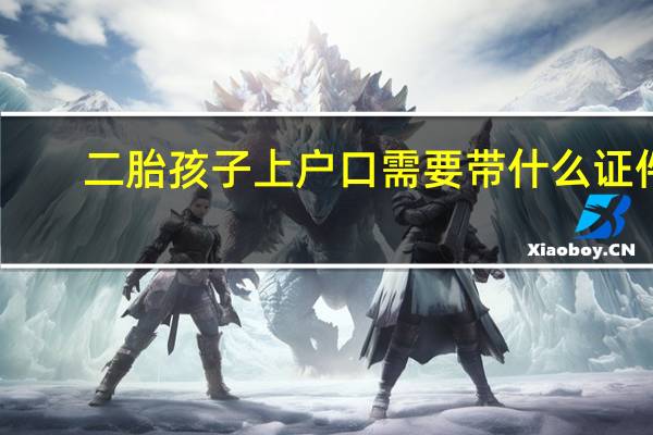 二胎孩子上户口需要带什么证件