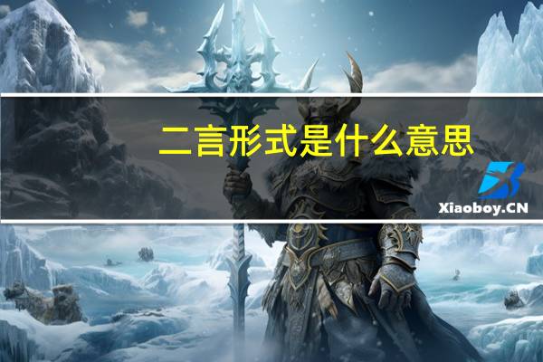 二言形式是什么意思