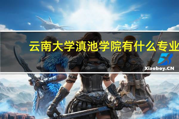 云南大学滇池学院有什么专业