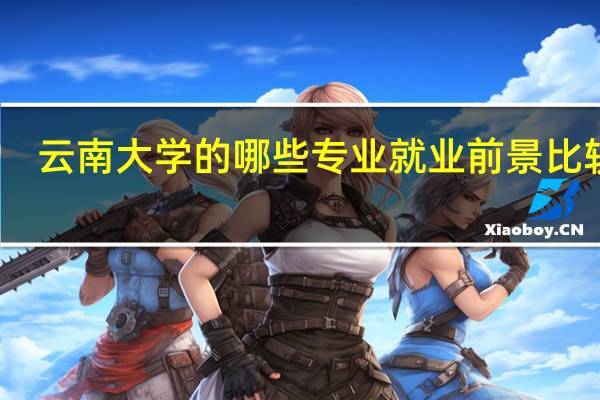 云南大学的哪些专业就业前景比较好