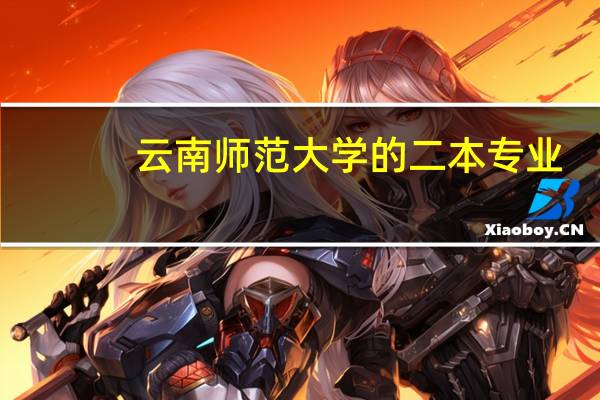云南师范大学的二本专业