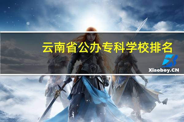 云南省公办专科学校排名