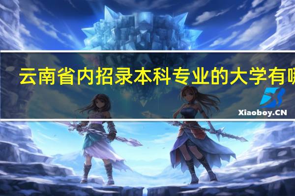 云南省内招录本科专业的大学有哪些