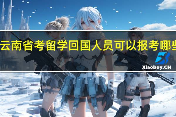 云南省考留学回国人员可以报考哪些职位