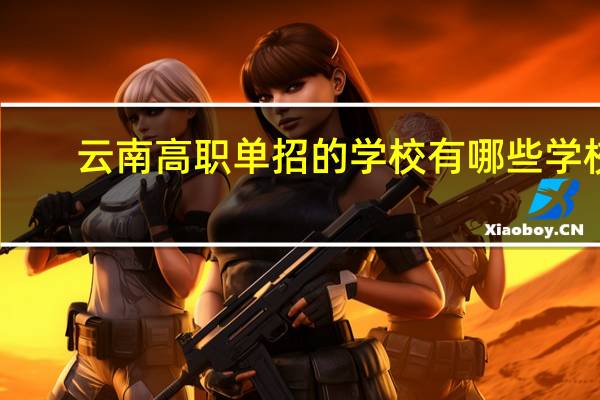 云南高职单招的学校有哪些学校