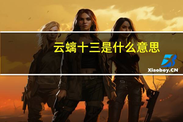 云螭十三是什么意思