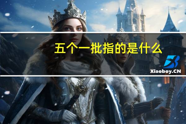 五个一批指的是什么?（rdquo 五个一批 ldquo 和 ldquo 四个一律 rdquo 什么意思）