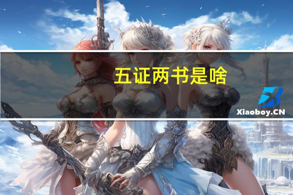 五证两书是啥（五证两书是什么）