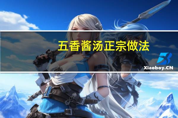 五香酱汤正宗做法