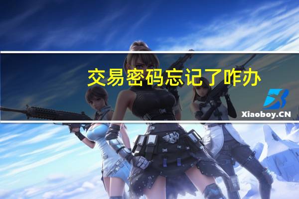 交易密码忘记了咋办（交易密码忘记了怎么办）