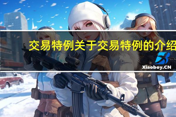 交易特例 关于交易特例的介绍