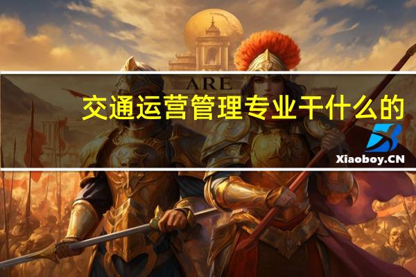 交通运营管理专业干什么的