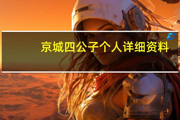 京城四公子个人详细资料