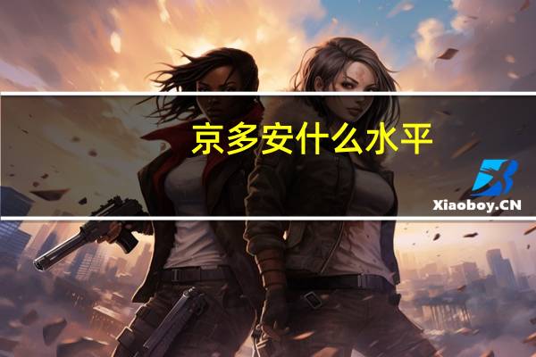 京多安什么水平(京多安)