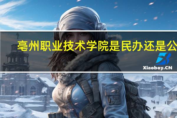 亳州职业技术学院是民办还是公办