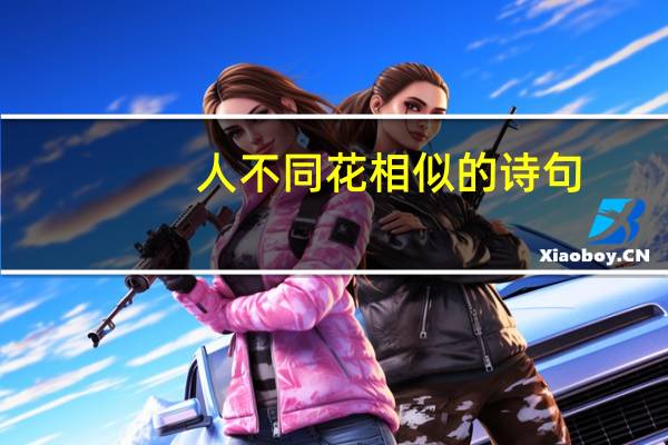 人不同花相似的诗句