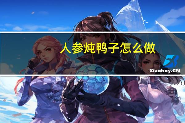 人参炖鸭子怎么做