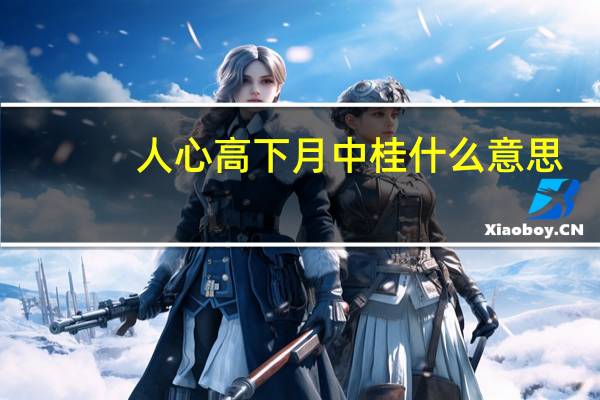 人心高下月中桂什么意思