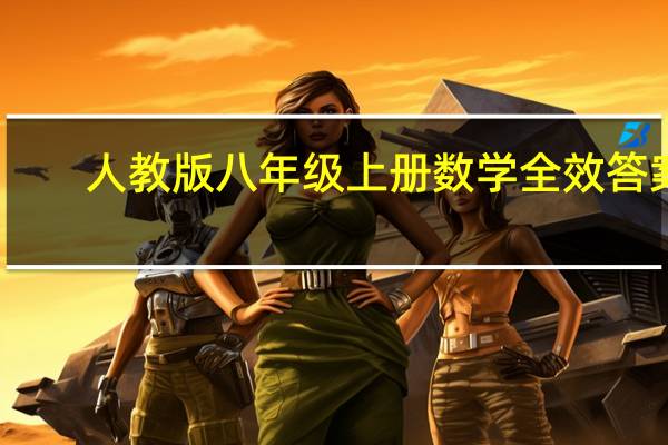 人教版八年级上册数学全效答案（全效学习八年级上册数学答案）