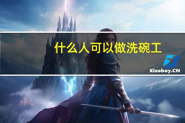 什么人可以做洗碗工