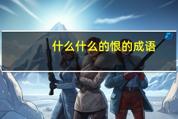 什么什么的恨的成语