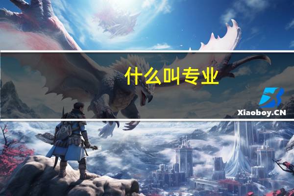 什么叫专业