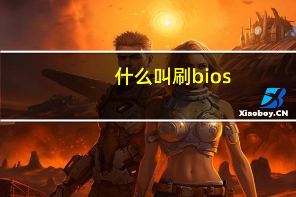 什么叫刷bios（刷bios是什么意思）