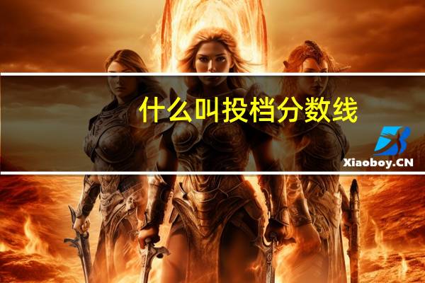 什么叫投档分数线