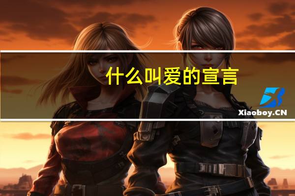 什么叫爱的宣言（爱的宣言词）