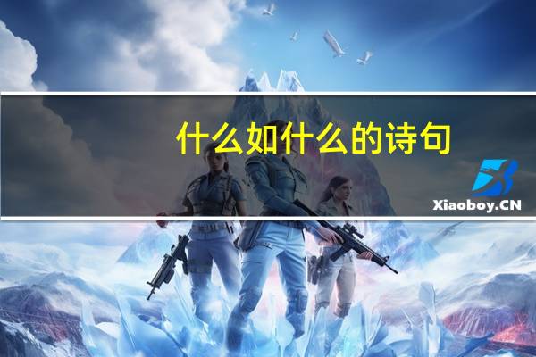 什么如什么的诗句