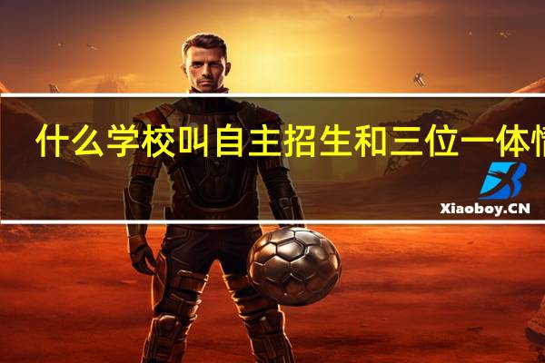 什么学校叫自主招生和三位一体情况