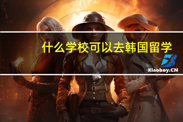 什么学校可以去韩国留学