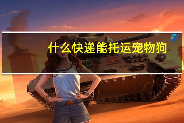 什么快递能托运宠物狗