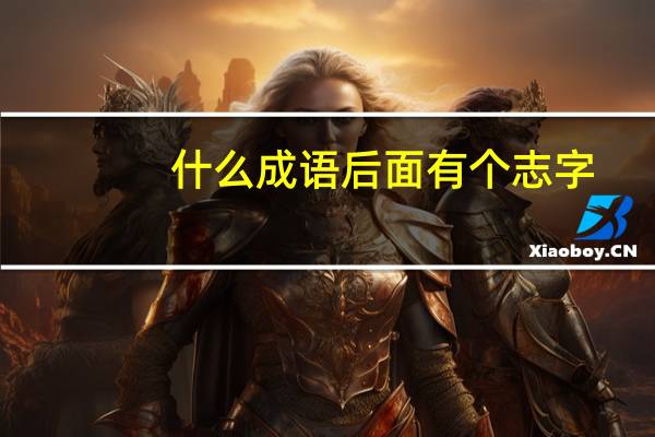 什么成语后面有个志字