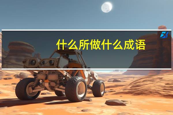 什么所做什么成语