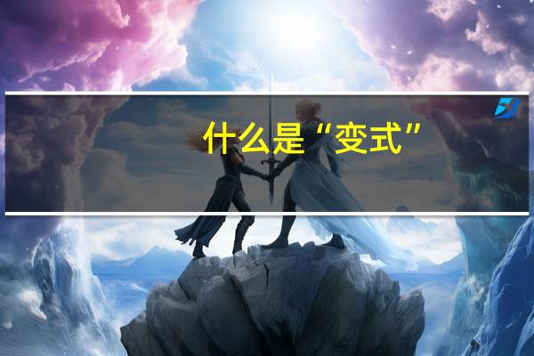 什么是“变式”